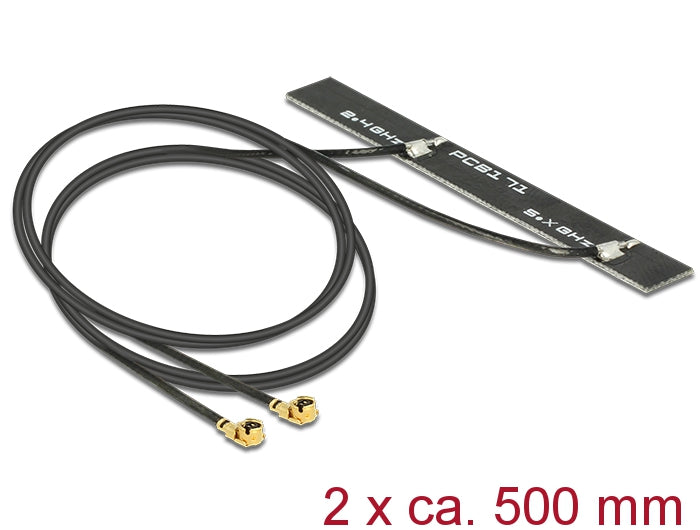 Delock WLAN 802.11 ac/a/h/b/g/n Doppelantenne 2 x MHF Stecker Delock WLAN 802.11 ac/a/h/b/g/n Doppelantenne 2 x MHF Stecker
